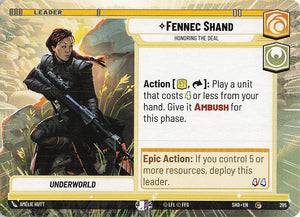 Star Wars Unlimited: Shadows of the Galaxy Extras #295 Fennec Shand