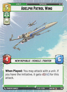 Star Wars Unlimited: Shadows of the Galaxy Extras #370 Adelphi Patrol Wing