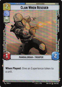 Star Wars Unlimited: Shadows of the Galaxy Foil #40 Clan Wren Rescuer