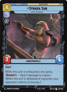 Star Wars Unlimited: Shadows of the Galaxy #33 Synara San