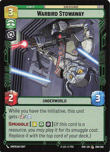 Star Wars Unlimited: Shadows of the Galaxy #86 Warbird Stowaway