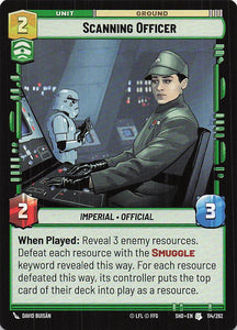 Star Wars Unlimited: Shadows of the Galaxy #114 Scanning Officer
