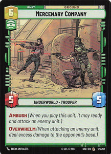 Star Wars Unlimited: Shadows of the Galaxy #121 Mercenary Company