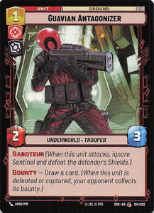 Star Wars Unlimited: Shadows of the Galaxy #134 Guavian Antagonizer