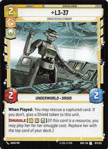 Star Wars Unlimited: Shadows of the Galaxy #197 L3-37