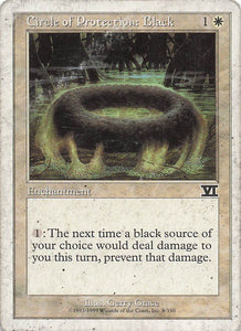Magic The Gathering: Classic Sixth Edition EN: #8 Circle of Protection: Black