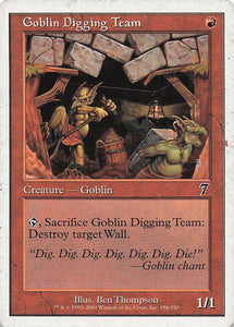 Magic The Gathering: 7th Edition EN: #186 Goblin Digging Team