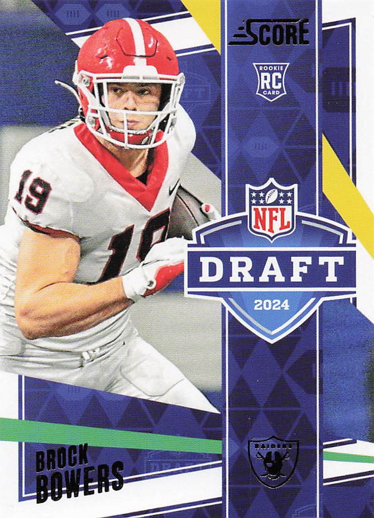 2024 Score Football NFL Draft Brock Bowers #17 RC