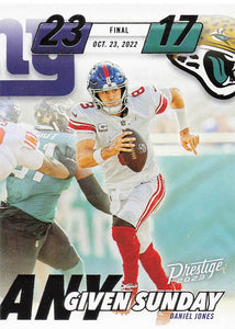 2023 Prestige Football Any given Sunday Daniel Jones #AGS-7