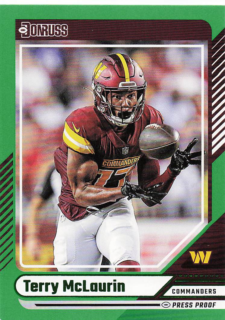 2024 Donruss Football Press Proof Green Terry McLaurin #34