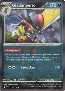 Pokemon Karmesin und Purpur #134 Holo Gladimperio