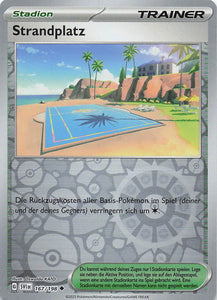 Pokemon Karmesin und Purpur #167 Reverse Holo Strandplatz