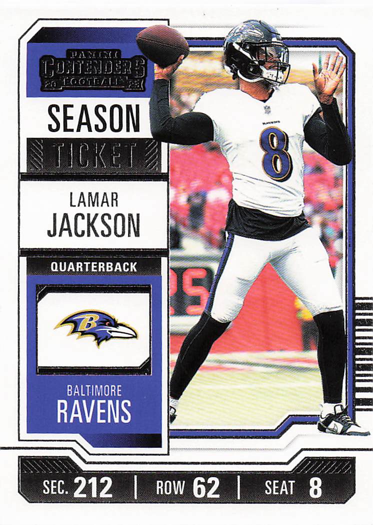 2023 Panini Contenders Retail Season Ticket Lamar Jackson #9