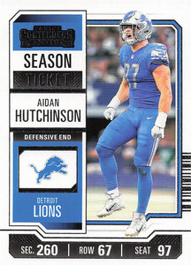 2023 Panini Contenders Retail Season Ticket Aidan Hutchinson #33