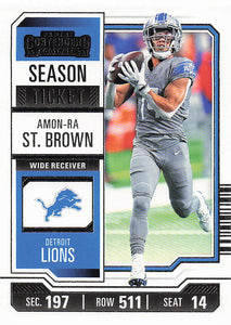 2023 Panini Contenders Retail Season Ticket Amon-Ra St. Brown #34