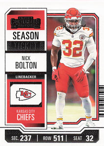 2023 Panini Contenders Retail Season Ticket Nick Bolton #50