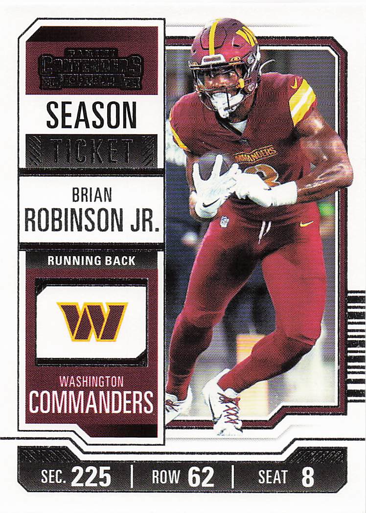2023 Panini Contenders Retail Season Ticket Brian Robinson Jr. #98