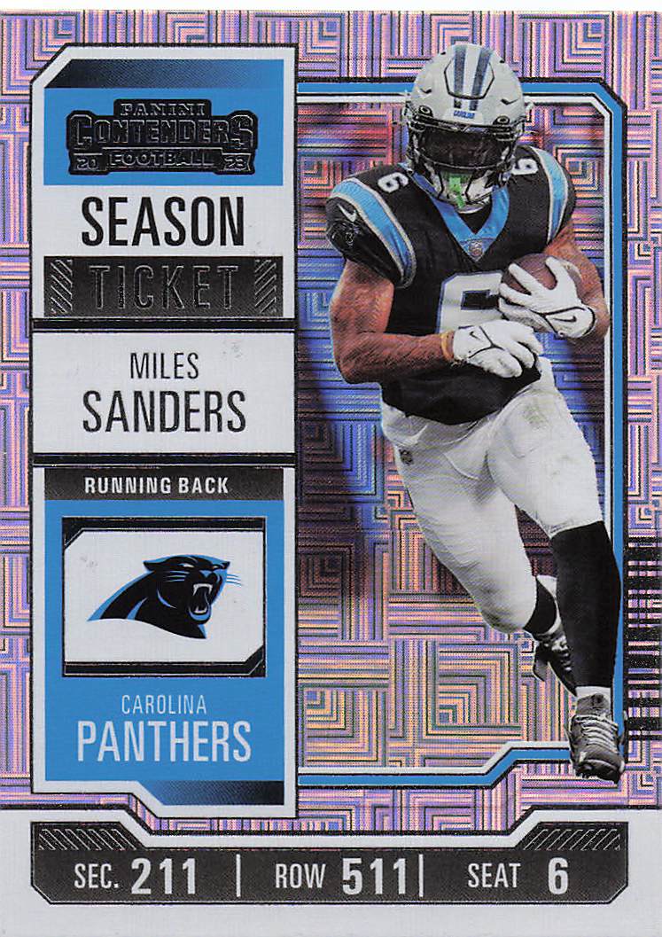 2023 Panini Contenders Season Ticket Miles Sanders #16