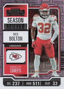2023 Panini Contenders Season Ticket Nick Bolton #50
