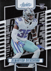 2023 Panini Absolute Teal Demarvion Overshown #186 RC