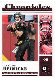 2022 Chronicles Football Pink Taylor Heinicke #20