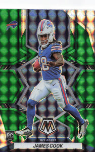 2022 Mosaic Football Green Mosaic Prizm James Cook #285 RC