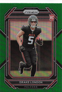 2022 Prizm Football Green Prizm Drake London #308 RC