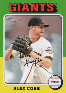 2024 Topps Heritage Baseball Alex Cobb #51