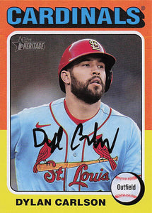 2024 Topps Heritage Baseball Dylan Carlson #418