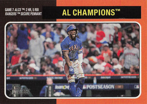 2024 Topps Heritage Baseball AL Champions Texas Rangers #460