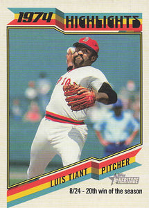 2023 Topps Heritage High Number 1974 Highlights Luis Tiant #74H-6