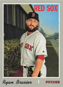 2019 Topps Heritage High Number Baseball Ryan Brasier #694 RC
