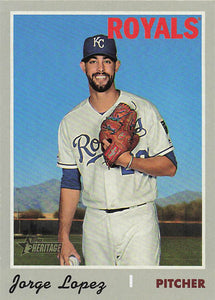 2019 Topps Heritage High Number Baseball Jorge Lopez #616