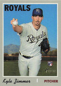 2019 Topps Heritage High Number Baseball Kyle Zimmer #653 RC