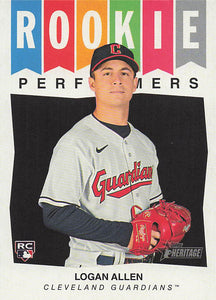 2023 Topps Heritage High Number Rookie Performers Logan Allen #RP-5 RC