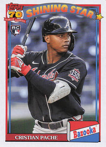 2021 Topps Archives 1991 Topps Bazooka Shining Stars Cristian Pache #91BZ-11 RC