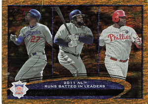 2012 Topps Gold Sparkle Matt Kemp - Prince Fielder - Ryan Howard #224