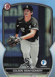 2023 Bowman 1st Edition Sky Blue Foil Colson Montgomery #BPPF-48