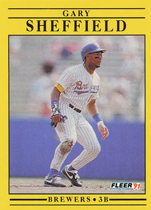 1991 Fleer Baseball Gary Sheffield #596