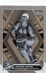 2023-24 Topps Chrome Basketball Negative Refractor George Gervin #75