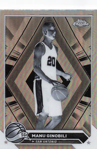 2023-24 Topps Chrome Basketball Negative Refractor Manu Ginobili #162