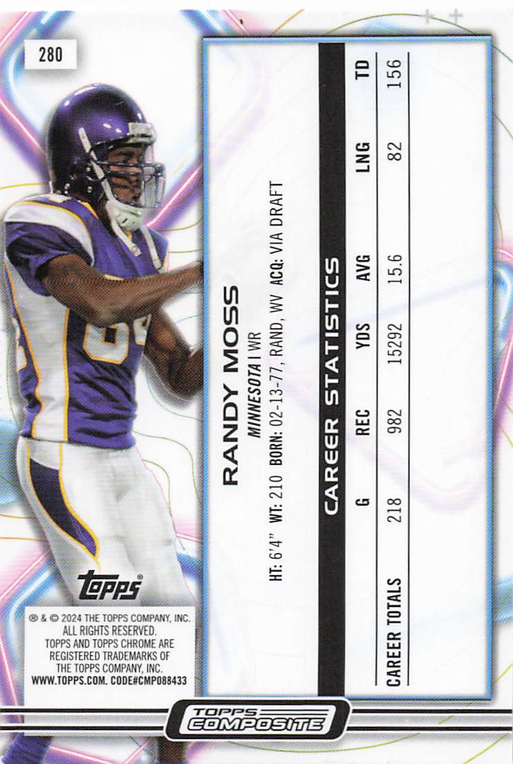 2023 Topps Composite Cosmic Chrome Randy Moss #280