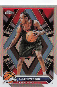 2023-24 Topps Chrome Basketball Refractor Allen Iverson #66