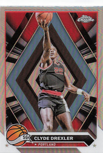2023-24 Topps Chrome Basketball Refractor Clyde Drexler #72