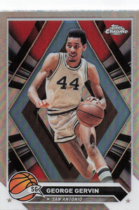 2023-24 Topps Chrome Basketball Refractor George Gervin #75
