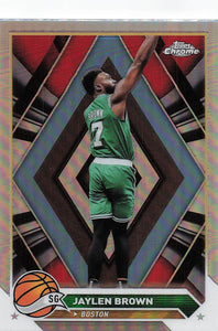 2023-24 Topps Chrome Basketball Refractor Jaylen Brown #78