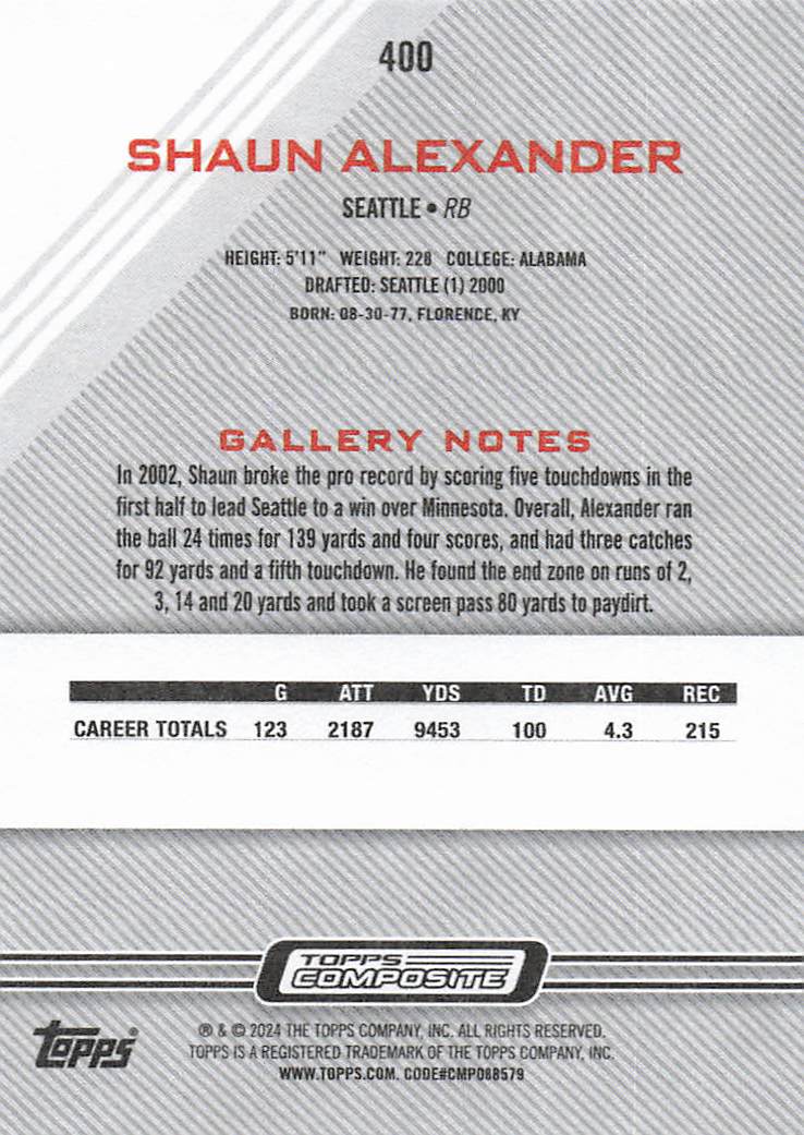 2023 Topps Composite Gallery Shaun Alexander #400