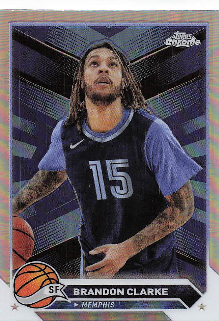 2023-24 Topps Chrome Basketball Refractor Brandon Clarke #142