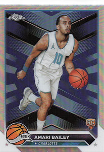 2023-24 Topps Chrome Basketball Refractor Amari Bailey #172 RC