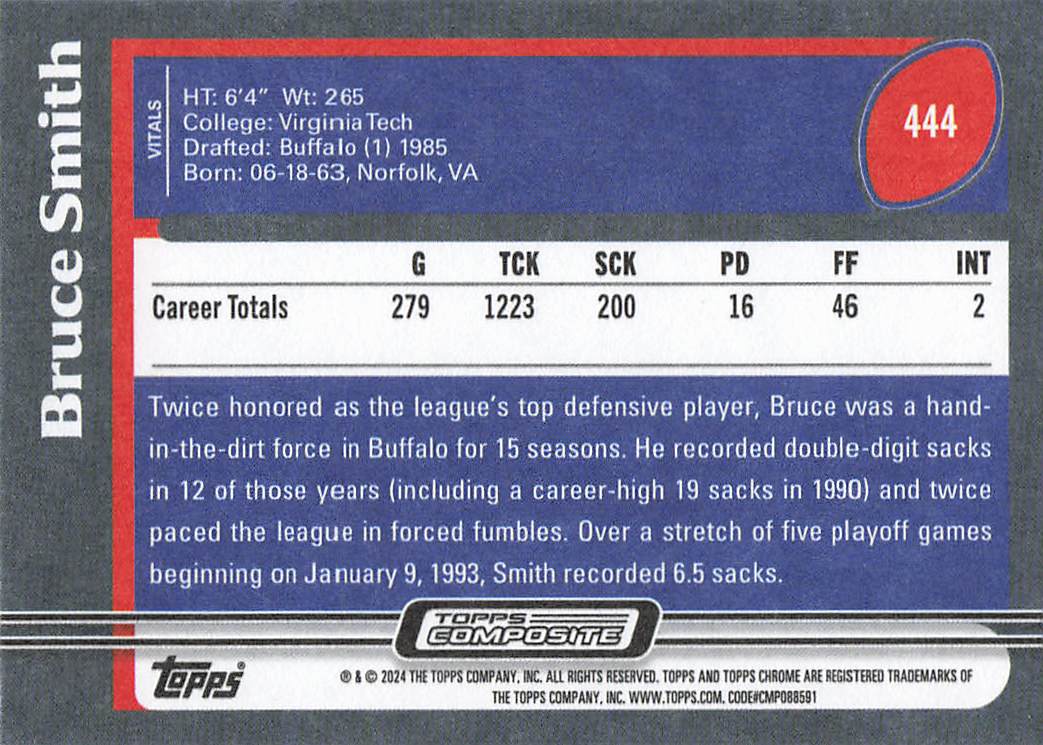 2023 Topps Composite Archive Bruce Smith #444